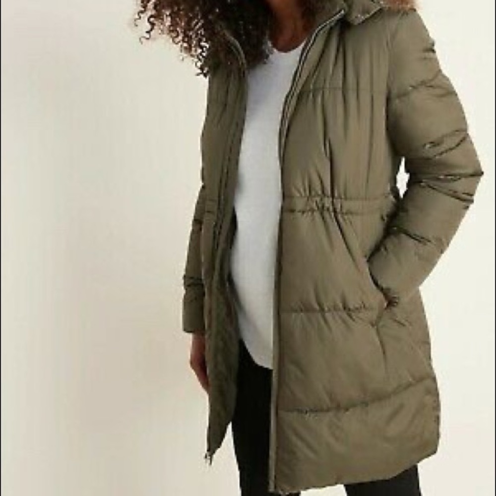 Maternity Hooded Frost-Free Long-Line Puffer